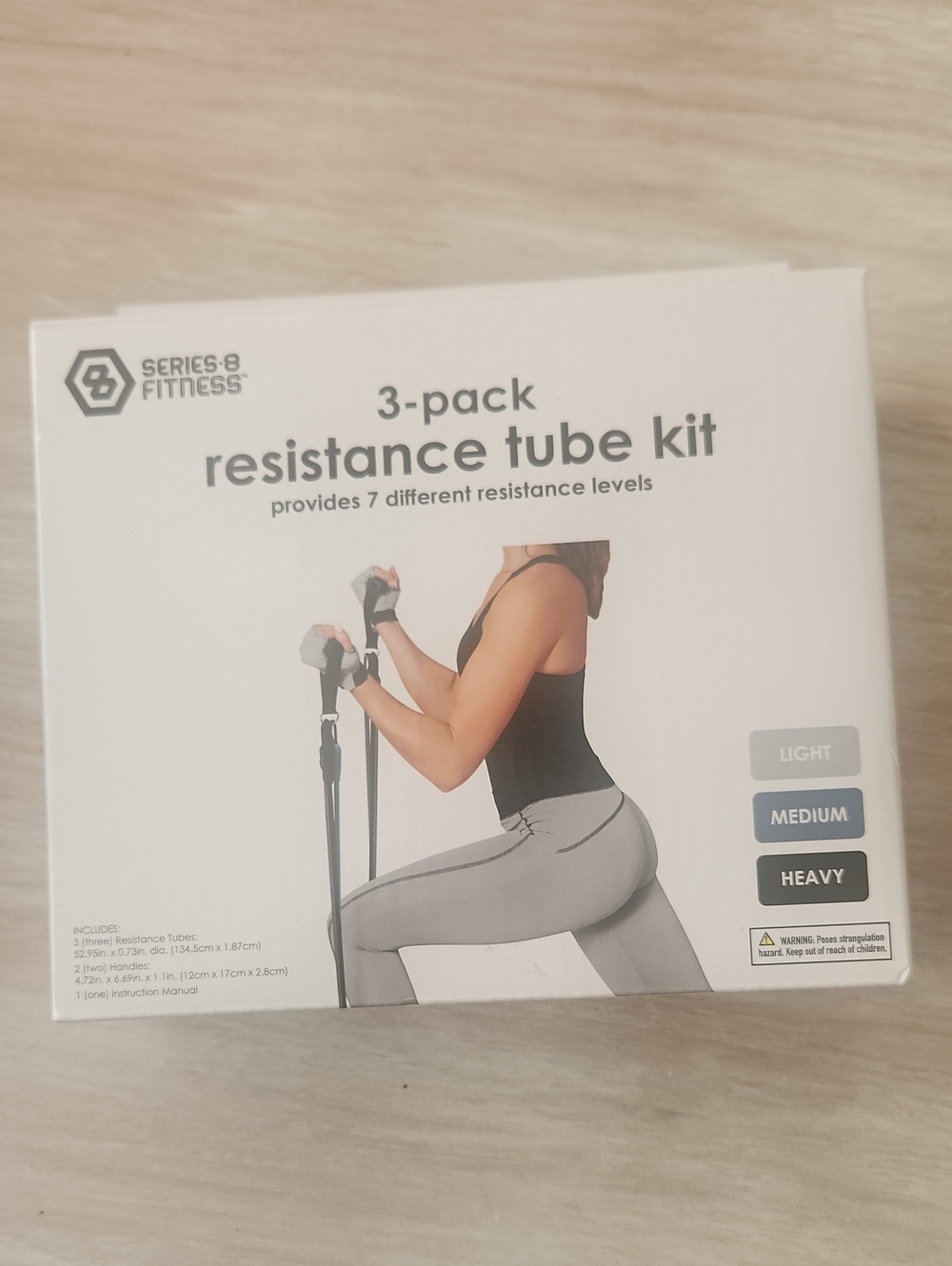 Series-8 Fitness 3-Pack Resistance Tube Kit - Gray